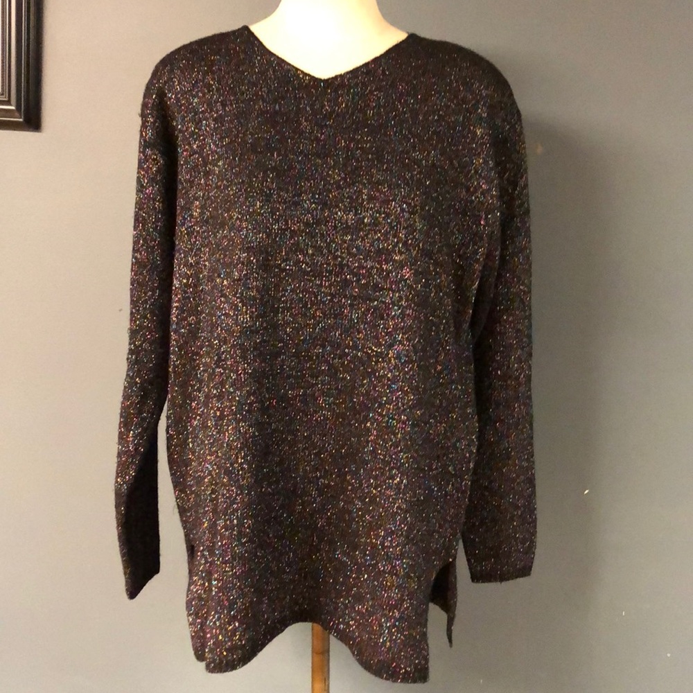 Karen Scott size 1X women’s metallic sweater
